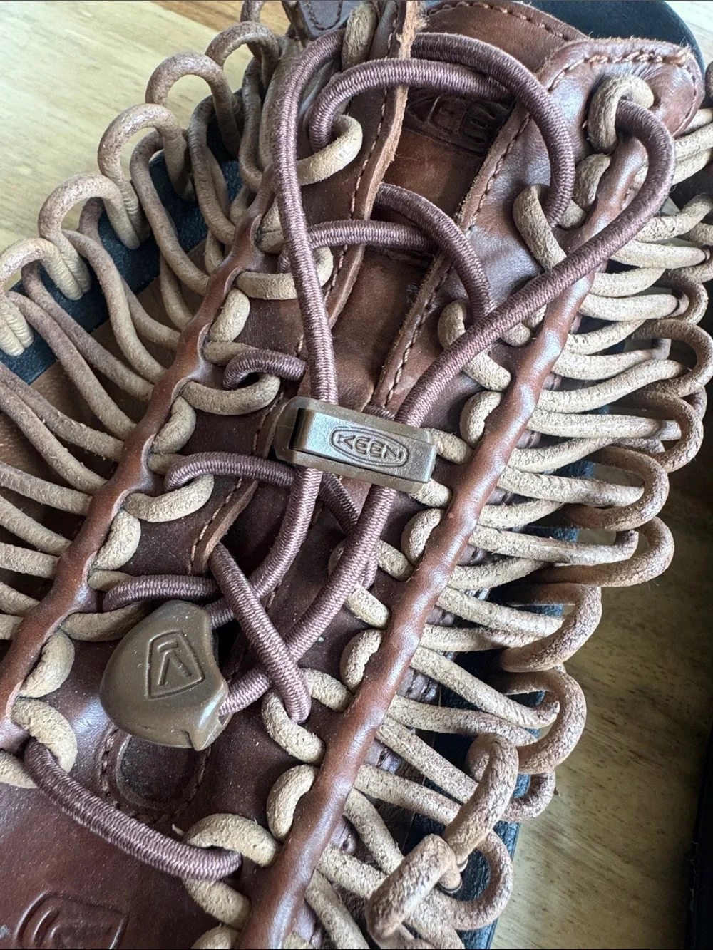 KEEN Men's Brown Leather Sandals 12